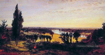 Richmond Hill et le paysage de la Tamise Londres Jasper Francis Cropsey Peinture à l'huile
